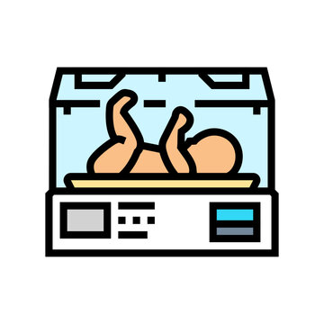 neonatal intensive care color icon vector illustration