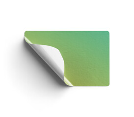 Peeling Green Gradient Metallic Sticker