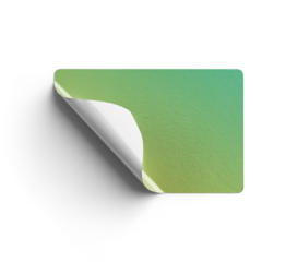 Peeling Green Gradient Metallic Sticker