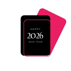 Modern 2026 Happy New Year Celebration Banner with Neon Glow and Festive Typography