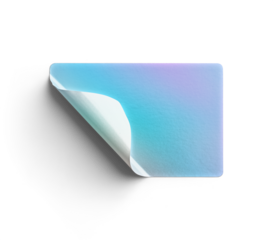 Peeling Holographic Gradient Metallic Sticker