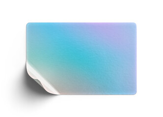 Holographic Gradient Metallic Sticker With Curled Corner Shadow