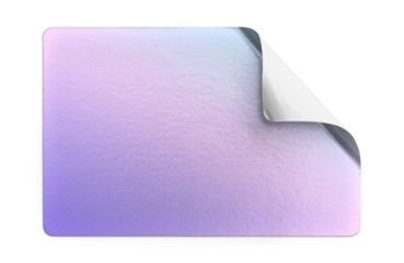 Iridescent Pastel Metallic Sticker Peeling From Top Right