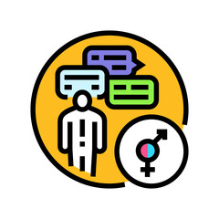 microaggressions color icon vector illustration