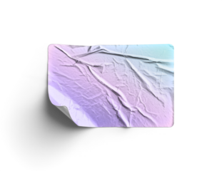 Curled Corner Crumpled Sticker