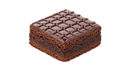Delicious Chocolate Square: Indulge in a mouthwatering square of rich chocolate brownie, a delectable treat perfect for any occasion. Every bite is an experience of pure delight.