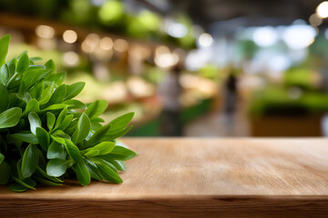 Rustic Wooden Table in Lush Tropical Orchard with Durian Fruit