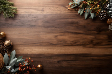 Potted Plants on Rustic Wood Background