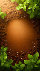 Potted Plants on Rustic Wood Background