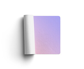 Sticker Rolled From Left Edge Vertical Layout