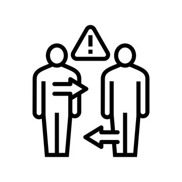 employee turnover line icon vector illustration