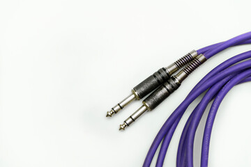  Electric cables with jacks.Connection electric guitar,sound equipment