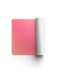 Sticker Rolled From Right Edge Vertical Layout