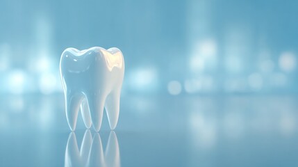 Shiny tooth illustration on transparent