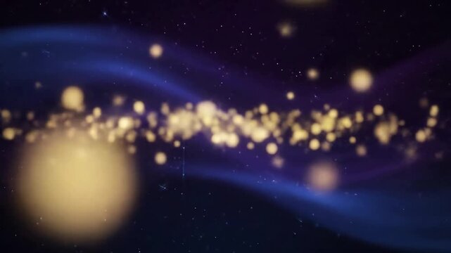 Misty dawn sunrise with yellow blurry lights with yellow blurry lights and stars; effect abstract background style featuring yellow