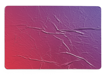 Soft Red Purple Metallic Crumpled Sticker With Folded Creases