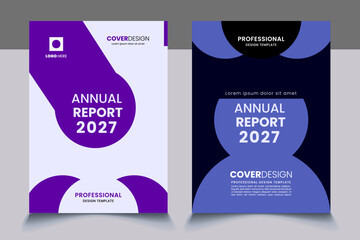 company annual report cover design template concept