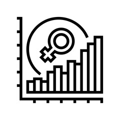 gender mainstreaming line icon vector illustration