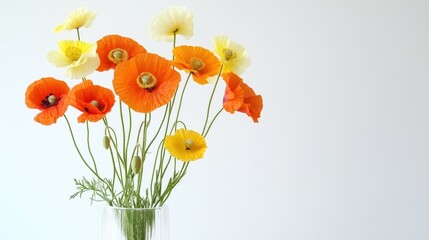 Fototapeta premium Vibrant Poppy Flowers in a Vase