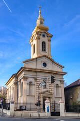 Novi Sad, Serbia - Decmber 09, 2025: Slovak Evangelical Church in Novi Sad, Serbia