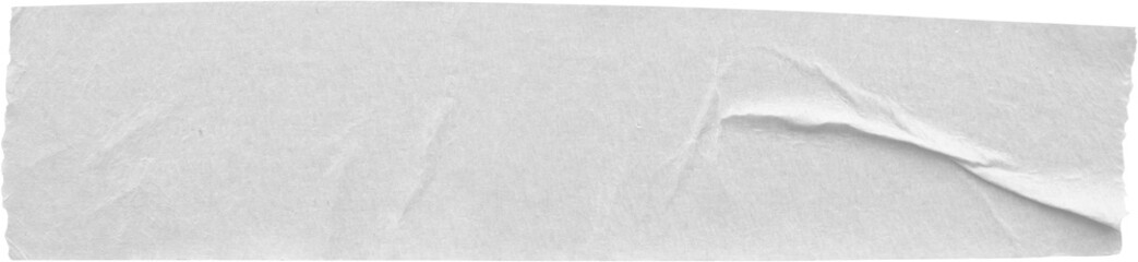 White adhesive paper tape isolated on white background