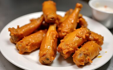 Delicious Buffalo Chicken Wings Plate, Culinary World Tour, Food and Street Food. High quality