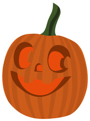 halloween pumpkin isolated on white background