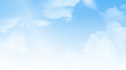 Sky clear gradient background, Vector abstract nature of Summer blue sky ,Illustration spring landscape with light blue background.