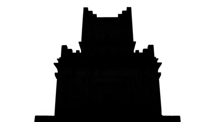 Architectural Silhouette: A dramatic silhouette of an ancient temple. Its intricate design and strong lines evokes a sense of history and grandeur.