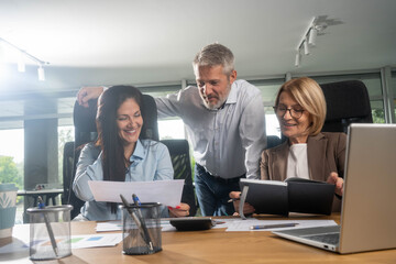 Diverse business people in office