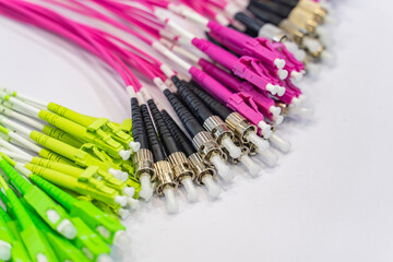 collection of head connector fiber optic network cable