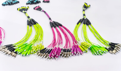 collection of head connector fiber optic network cable