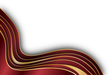 Red & Gold Abstract Wave Design