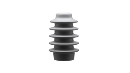 White Ceramic Electrical Insulator isolated on a transparent background