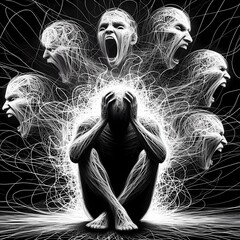 psychiatry man hearing voices