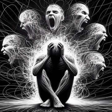 psychiatry man hearing voices