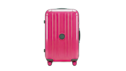 Pink Suitcase Isolated on White Background for Travel