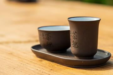 Tea ceremony, teacup, close-up