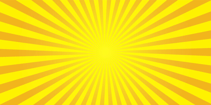 orange sun rays background design template