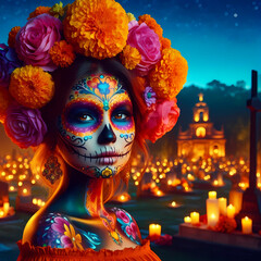 dia de los muertos nighttime