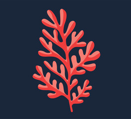 coral plant vector illustration on solid background