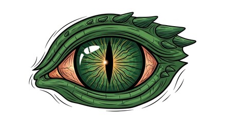Close-up illustration of a reptile eye; concept for fantasy imagery