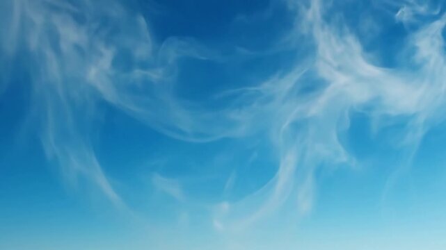 Smoke slowly dissipating into clear blue sky with dense smoke layer slowly dissipating effect ad_ready green screen smoke reveal