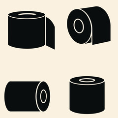 Soft Toilet Paper Roll Icon
