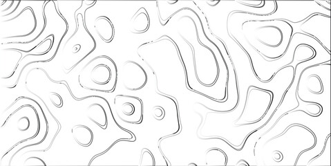 Abstract topographic contour lines in grayscale on a white background, creating a fluid, organic, and textured visual pattern for design