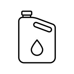 Motor oil line icon. Machine oil line icon.