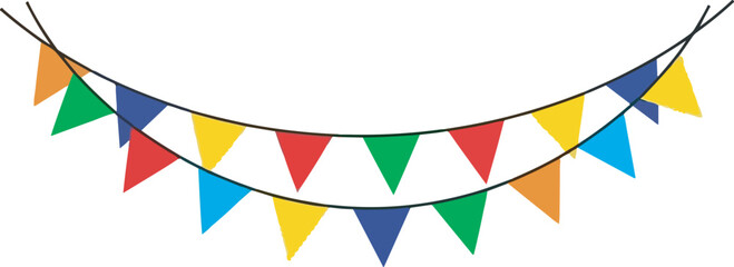 Obraz premium Multicolor Triangle Flag Banner for Events