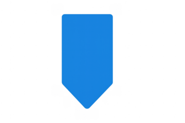 Blue ribbon bookmark icon graphic element