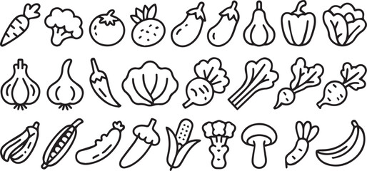 vegetable seamless pattern elements for packaging labels and print art