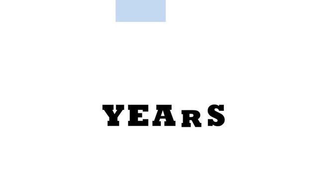 5 Years Scattered video 4K animation in White